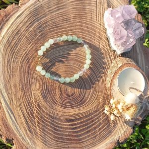 Bracelet Énergétique Fluorite & Aventurine – Protection, Créativité & Harmonie