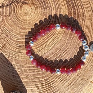 Bracelet en Hématite & Grenat – Vitalité, Confiance & Stabilité Émotionnelle